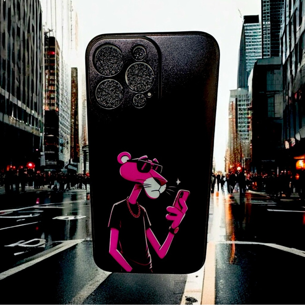 Black and Pink Panther Phone Case